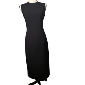 Elegant Carine Black Sheath Dress Sz 2 Timeless Little Black Dress Pre-owned
